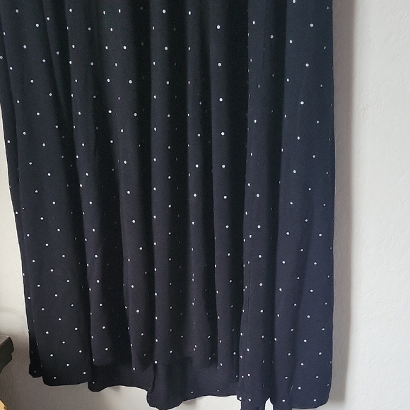 Torrid Black Maxi Skirt Modest Polka Dot White Size 0 - Picture 11 of 11